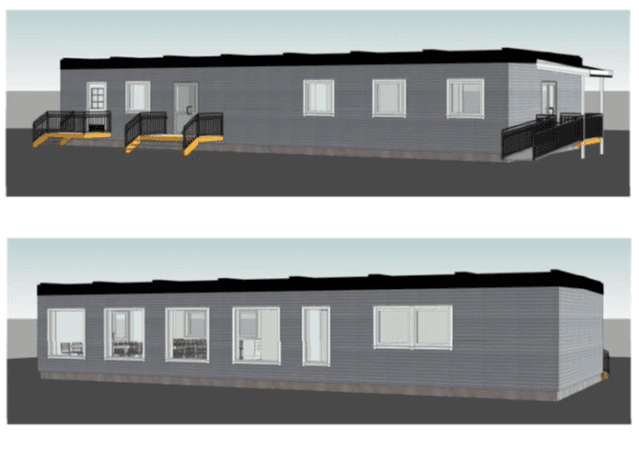 Klubbhuset utvendig og innvendig